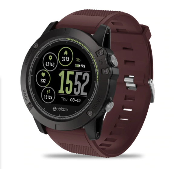 Sporty Waterproof Fitness Smartwatch with Heart Rate Tracker
