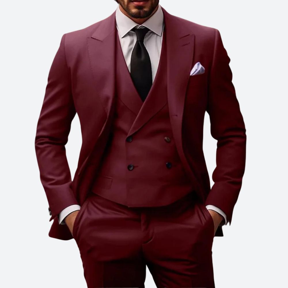 Classic Fit 3-Piece Business Suit - OutfitLondon