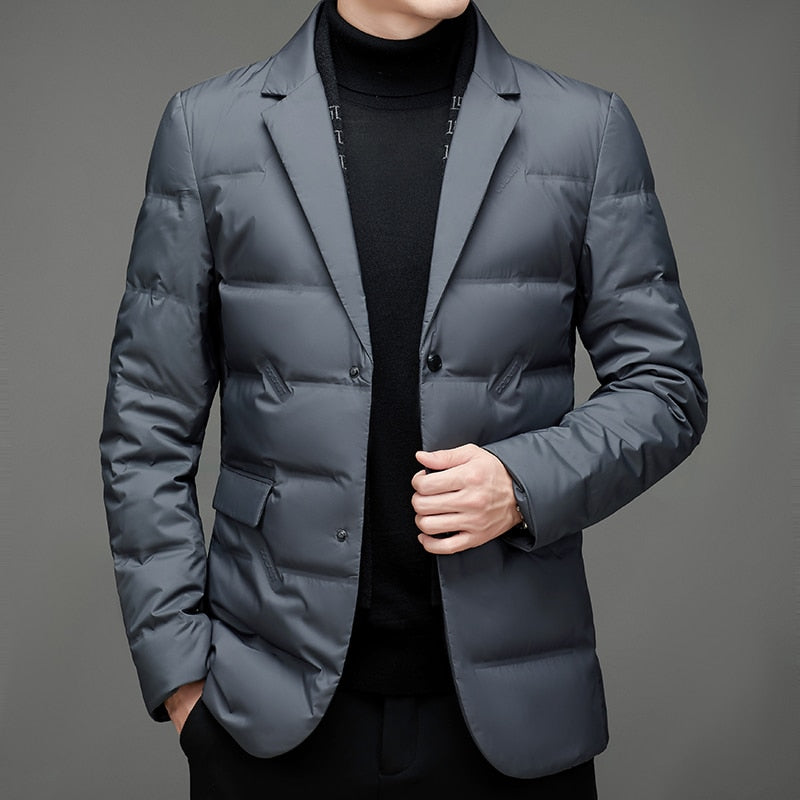 Slim Fit Water Resistant Down Jacket For Men