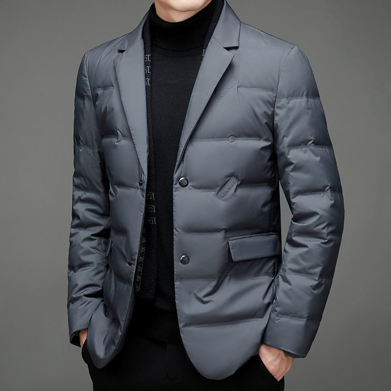 Slim Fit Water Resistant Down Jacket For Men