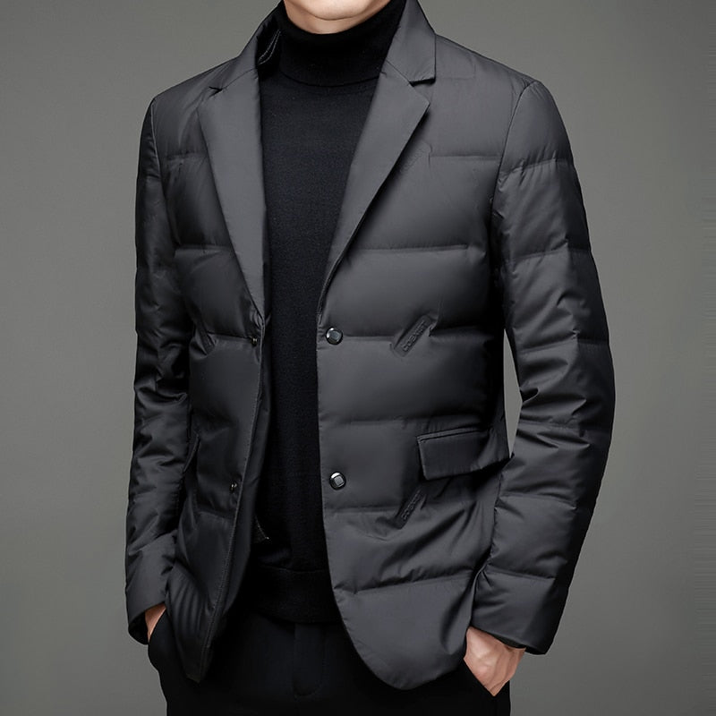 Slim Fit Water Resistant Down Jacket For Men