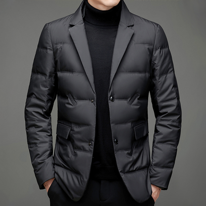Slim Fit Water Resistant Down Jacket For Men