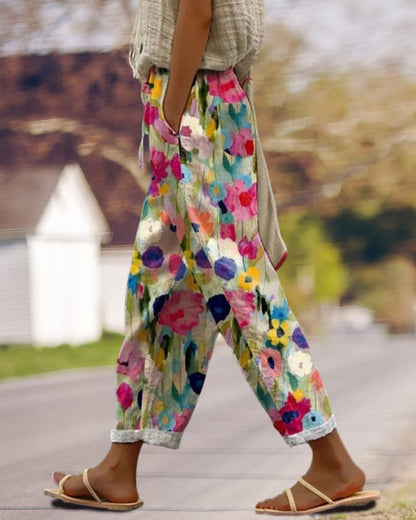 Women's Comfort Sweatpants Colourful Tansy