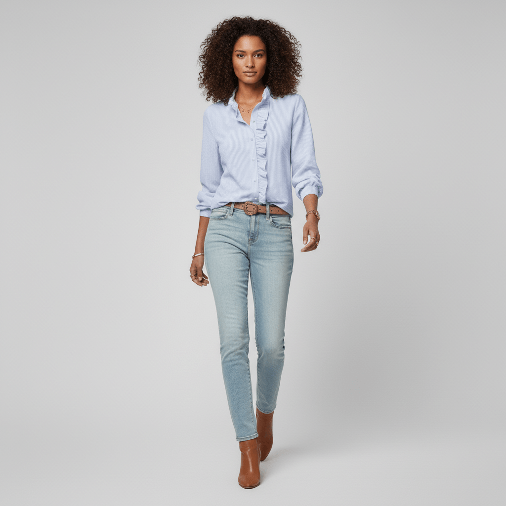 Feminine Gathering Detail Women's Long Sleeve Top