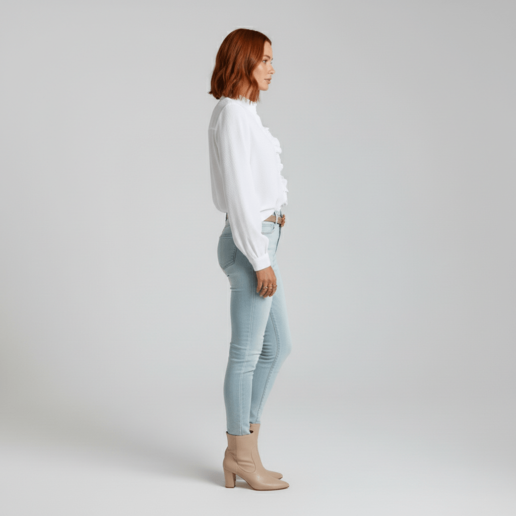 Feminine Gathering Detail Women's Long Sleeve Top