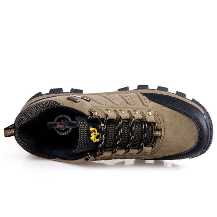 Waterproof Hiking Boots Brown Leather Shoes
