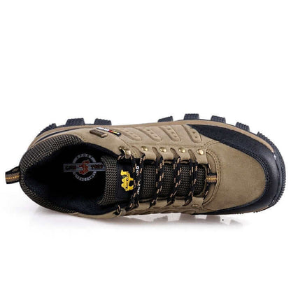 Waterproof Green Hiking Boots Leather Trekking Shoes