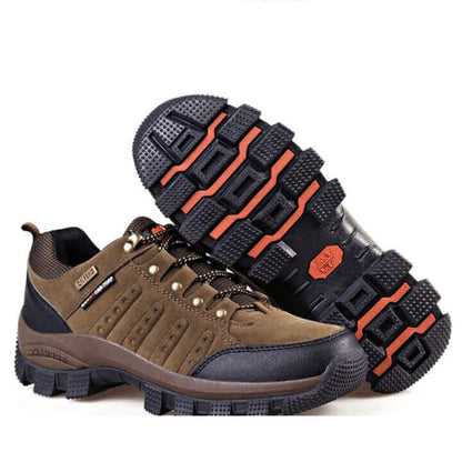 Waterproof Brown Leather Trekking Boots