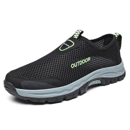 Comfortable Slip-on Walking Shoes for Men Black - OutfitLondon