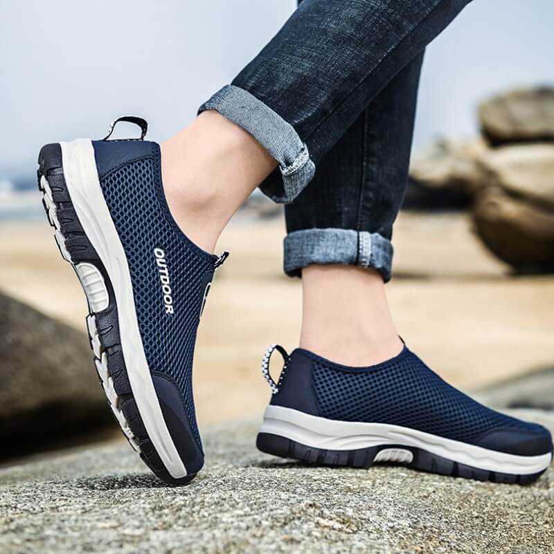 Comfortable Slip-on - Supportive Walking Shoes Brown