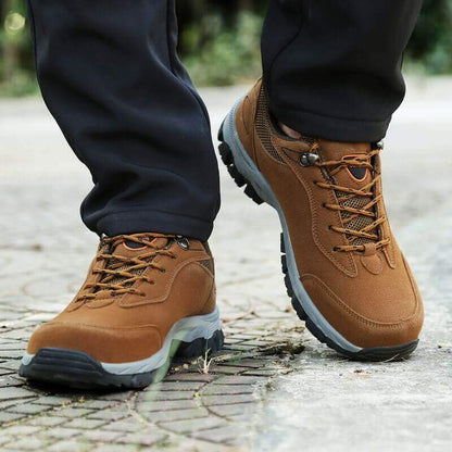 Waterproof Hiking Trekking Shoes Brown Leather