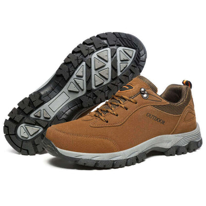 Waterproof Hiking Trekking Shoes Brown Leather
