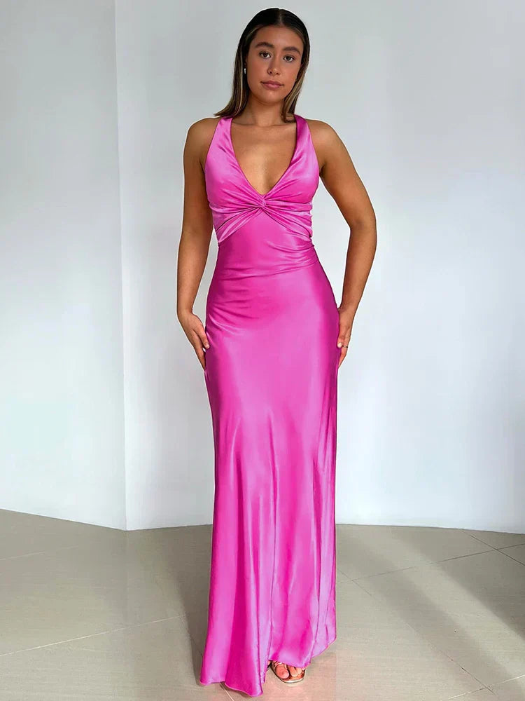 Elegant Floor Length Sleeveless Dress