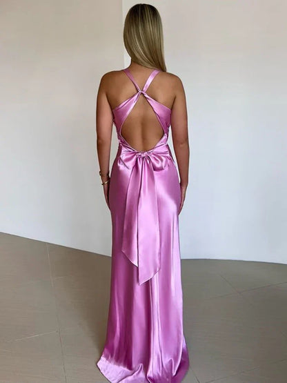 Elegant Floor Length Sleeveless Dress