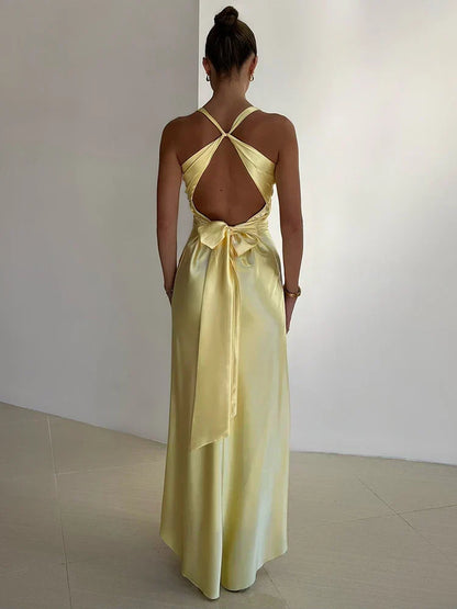 Elegant Floor Length Sleeveless Dress