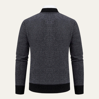 Men's Stylish Knitted Zip Up Cardigan Sweater