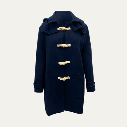 Classic Navy Mens Wool Pea Coat - OutfitLondon