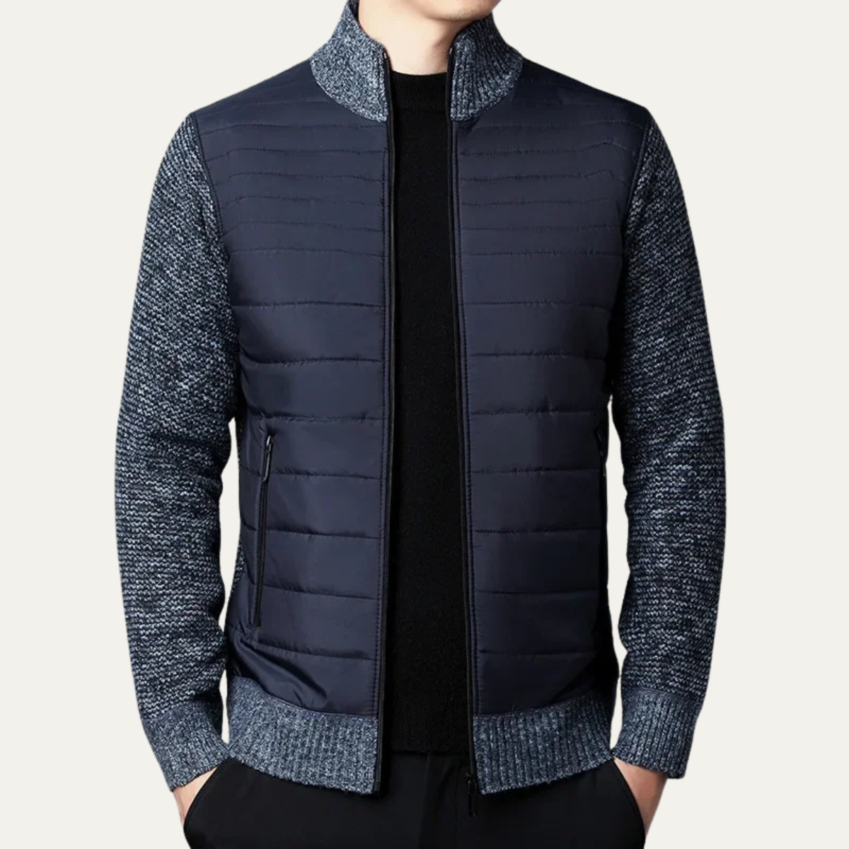 Waterproof Insulated Puffer Knit Coat