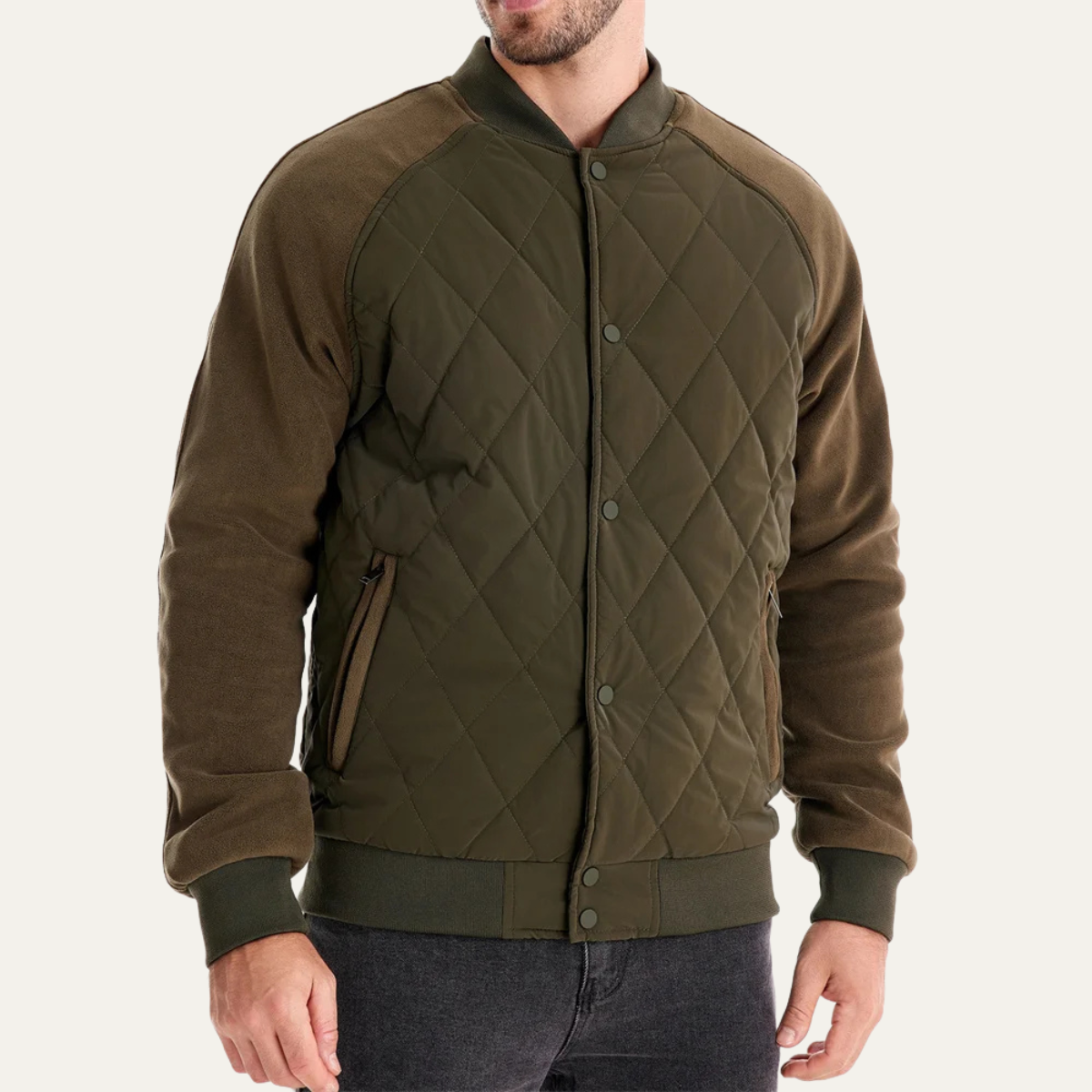 Men's Insulated Padded Bomber Jacket