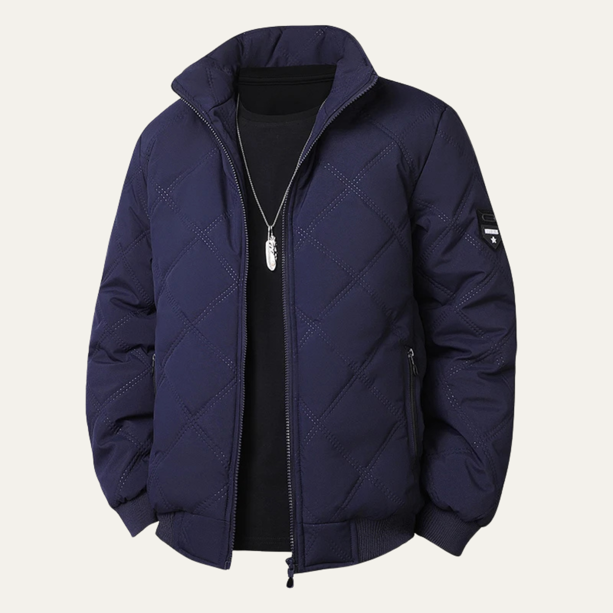 Men's Padded Classic Biker Jacket