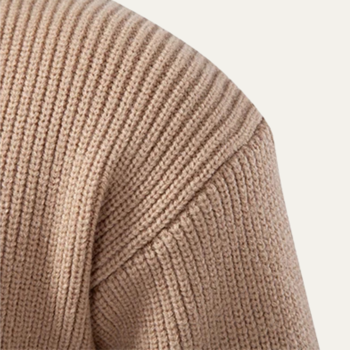 Thick Warm Mens Cable Knit Zip Cardigan
