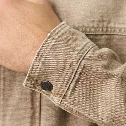 Rugged Cotton Worker Trucker Jacket