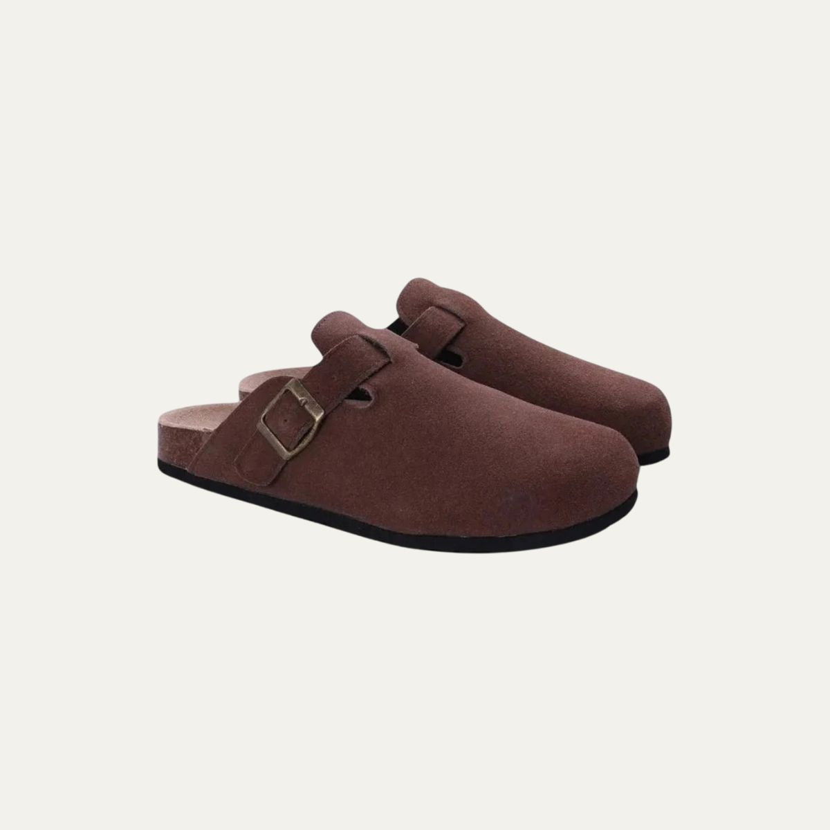 Comfortable Men's Wool Slippers with Cushion Footbed