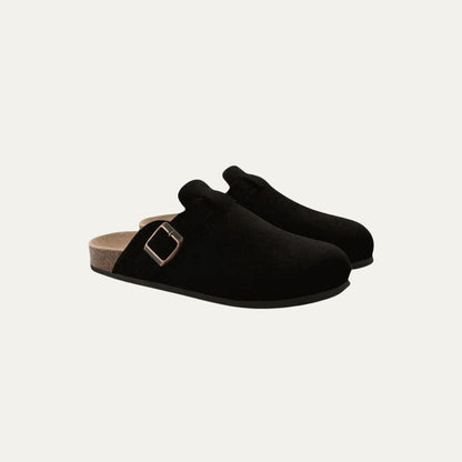 Comfortable Men's Wool Slippers with Cushion Footbed