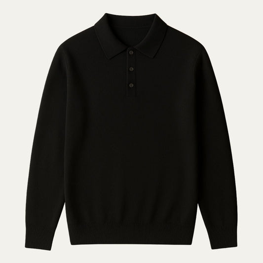 Classic Men's Long-Sleeve Polo Shirt - OutfitLondon