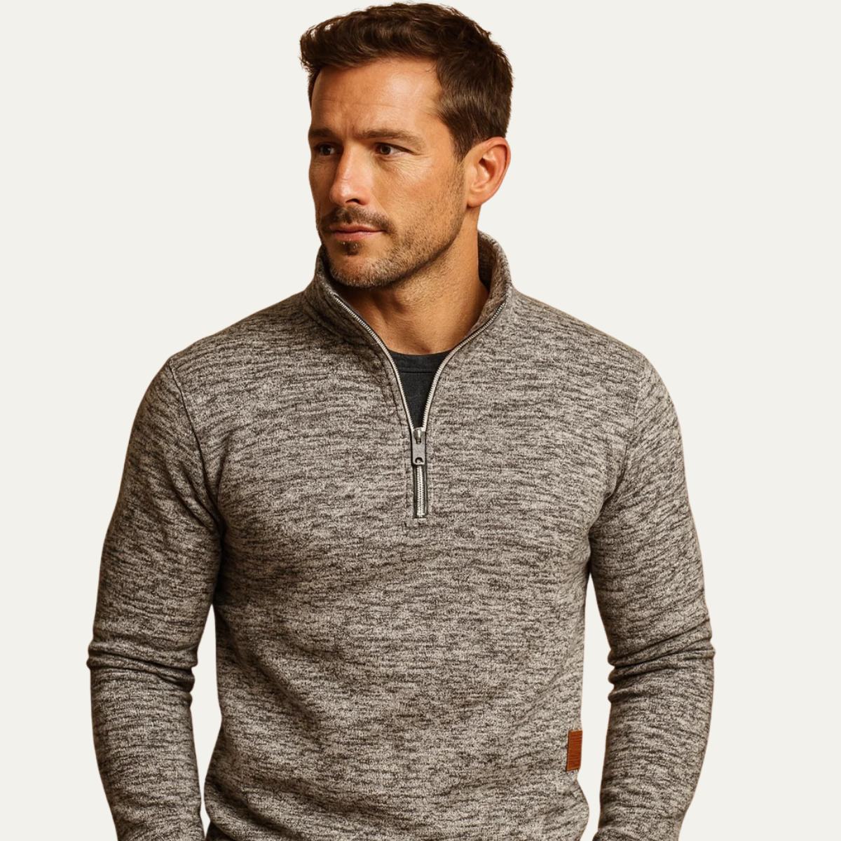 Men's Fleece Quarter Zip Pullover Jacket - OutfitLondon