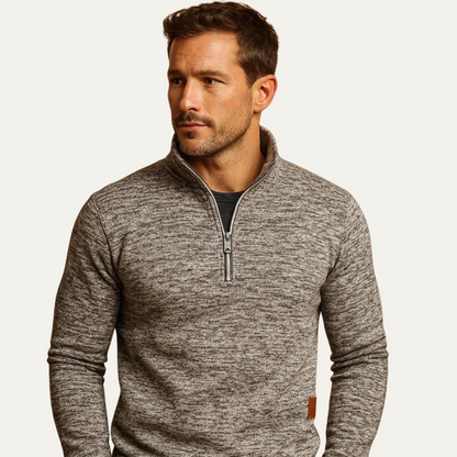 Men's Fleece Quarter Zip Pullover Jacket - OutfitLondon
