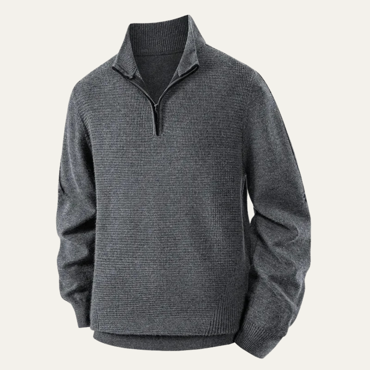 Men's Thick Plush Quarter Zip Sweater