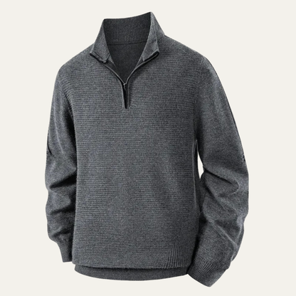 Men's Thick Plush Quarter Zip Sweater