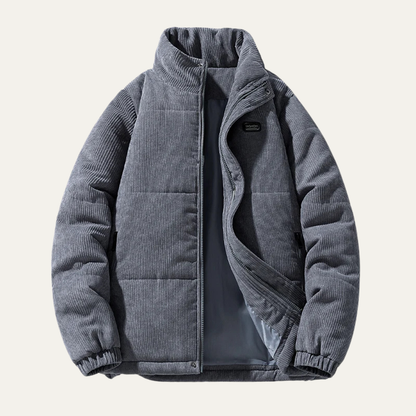 Warm Men's Quilted Puffer Coat - OutfitLondon