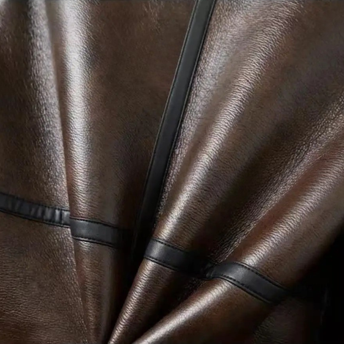 Warm Faux Leather Aviator Coat for Men