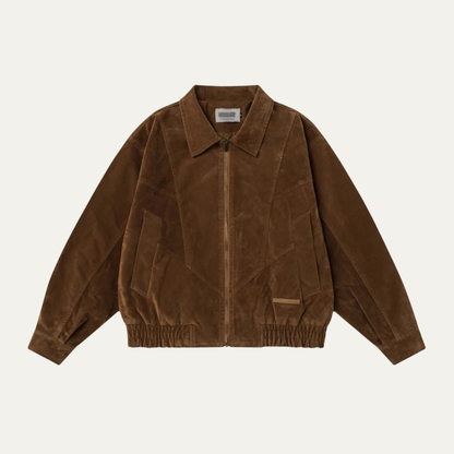 Men's Soft Leather Bomber Coat - OutfitLondon