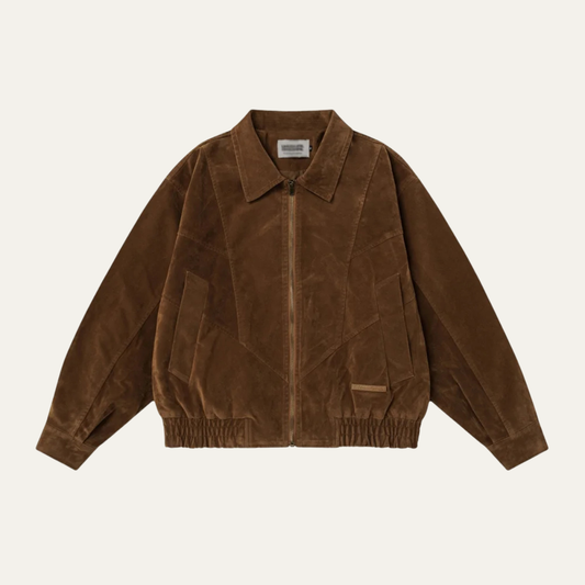 Men's Soft Leather Bomber Coat - OutfitLondon