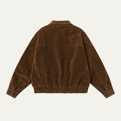Men's Soft Leather Bomber Coat