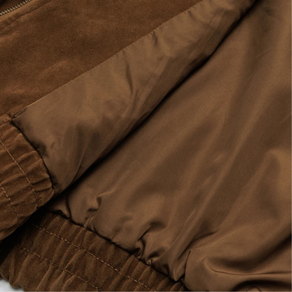 Men's Soft Leather Bomber Coat