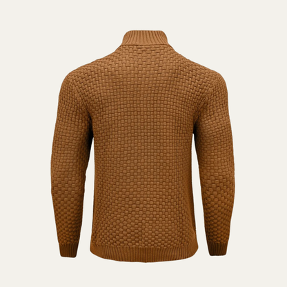Men's Soft Chunky Zip Knit Sweater