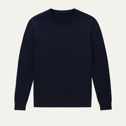 Soft Crew Neck Cotton Sweater for Men
