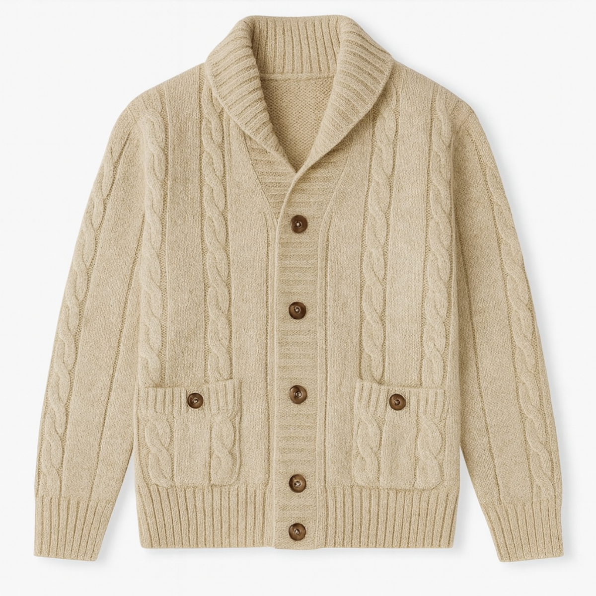Men's Stylish Open-Front Cardigan - OutfitLondon