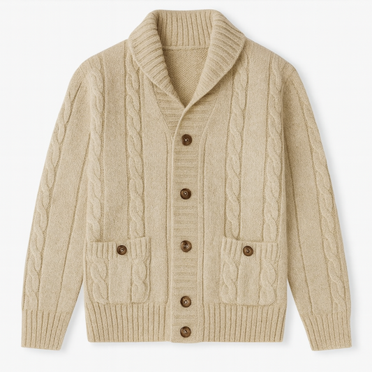 Men's Stylish Open-Front Cardigan - OutfitLondon