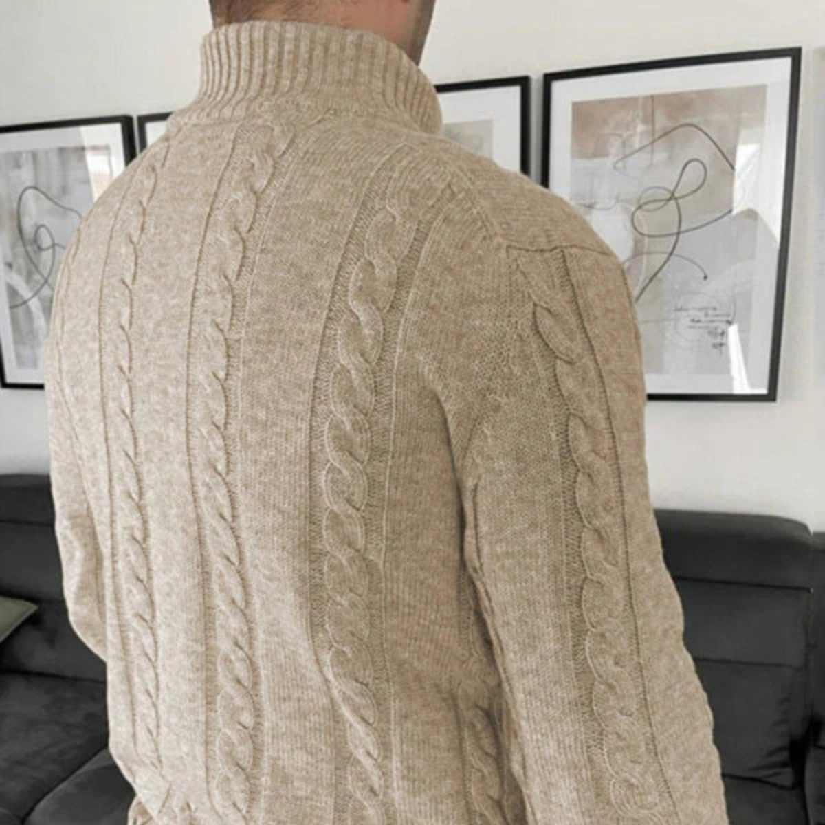 Men's Stylish Open-Front Cardigan