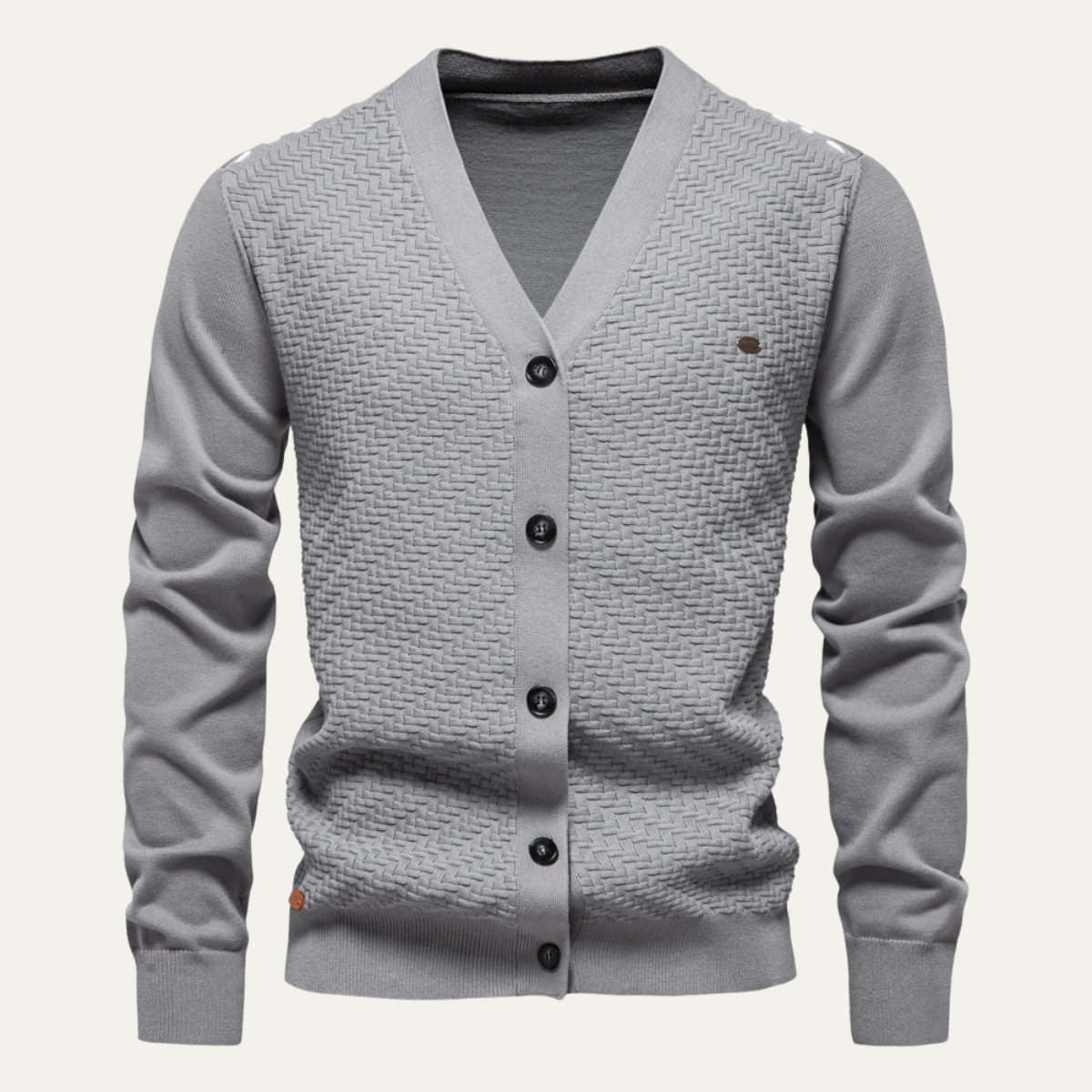 Classic Men's Open Front Cardigan Sweater