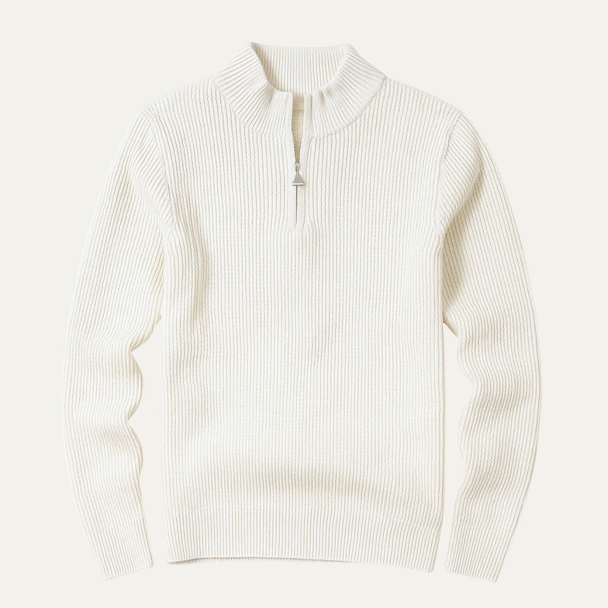 Men's Textured Thermal Quarter Zip Sweater