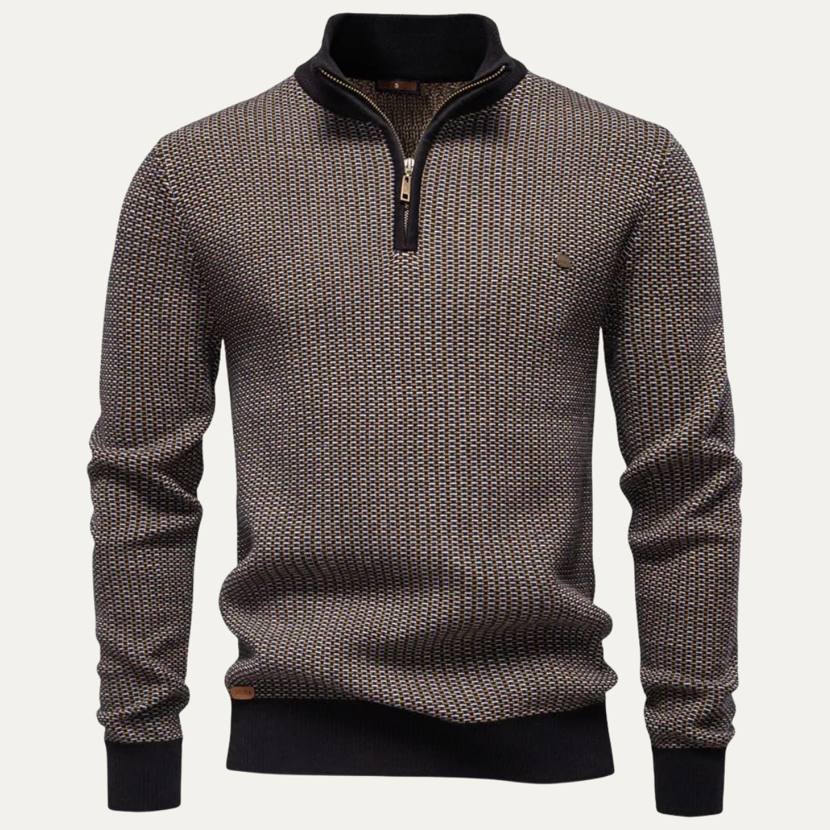 Men's Soft Quarter Zip Pullover Sweater - OutfitLondon