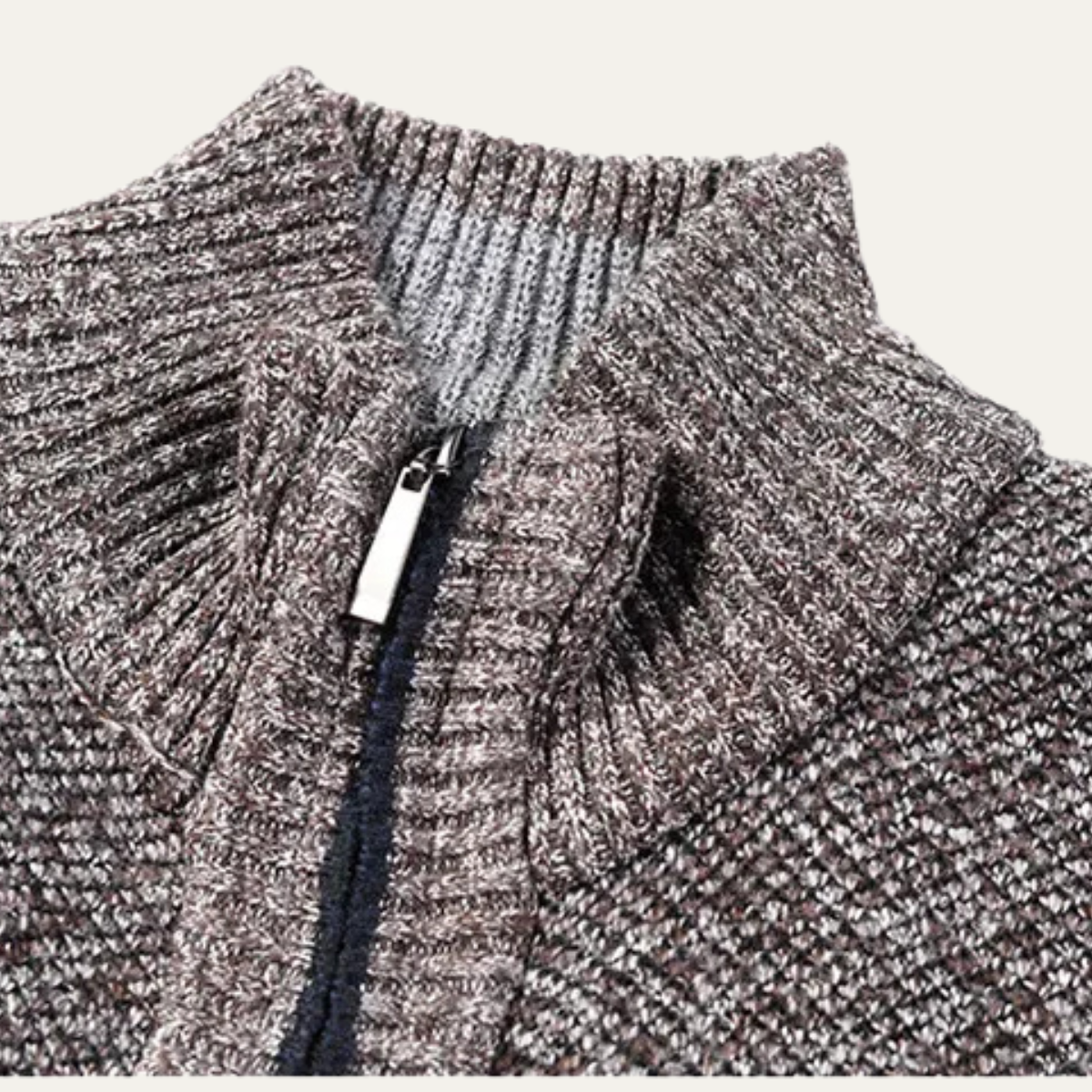 Men's Soft Zip Up Knitted Fleece Jacket