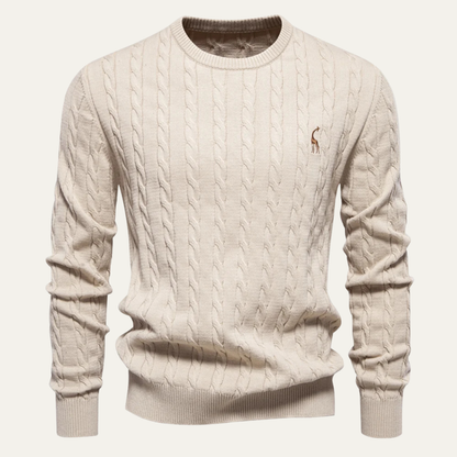 Men's Traditional Knit Crew Neck Pullover Sweater