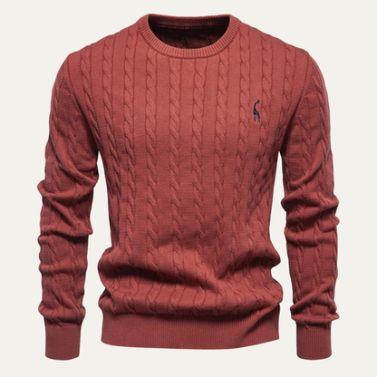Men's Traditional Knit Crew Neck Pullover Sweater